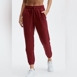 Fabletics Burgundy Jogger Sweatpants